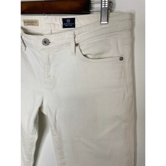 Adriano Goldschmied AG white jeans denim pants 28 like 8 Stilt Roll-up Cigarette - Picture 2 of 15